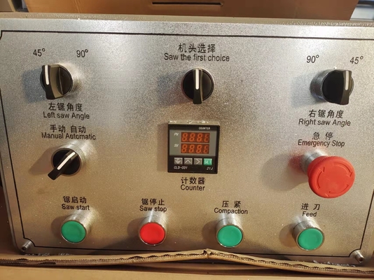 Zaagmachine van het digitale Vertonings de Dubbele Hoofdaluminium met 500mm het Blad van de Diameterzaag