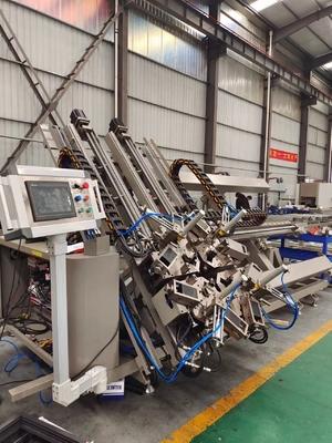 CNC 4 Hoofd Aluminium Profiel Hoek Crimping Machine voor professionele oversized deuren en ramen