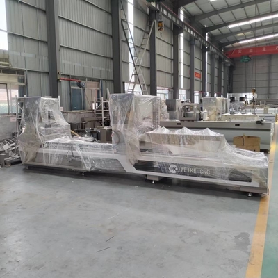 CNC dubbelkop mitrezaag met 45 en 90 graden aluminium UPVC snijmachine