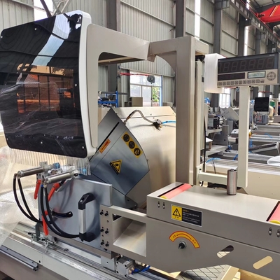 Halfautomatische aluminium dubbelkops verstekzaag met digitaal display